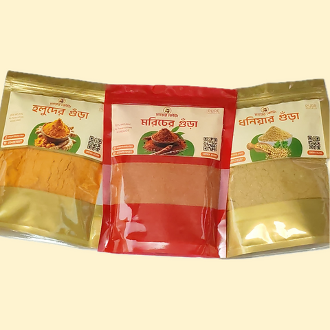 Regular Combo (মরিচ + হলুদ + ধনিয়া গুঁড়া) - Mayer Kouta